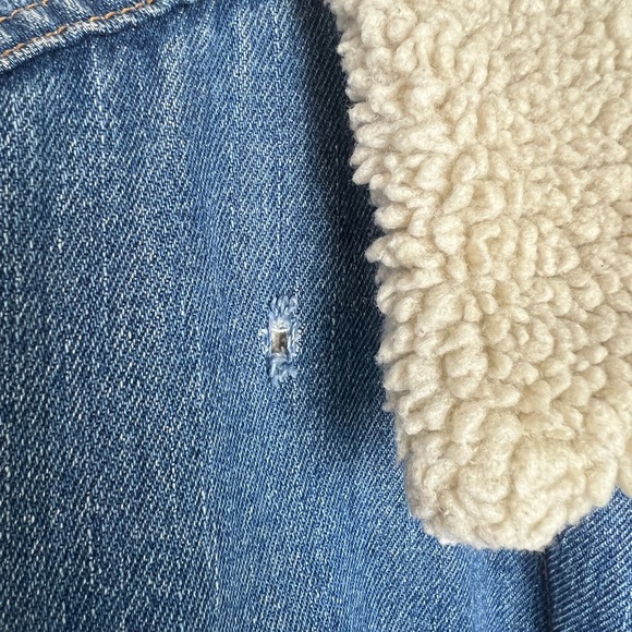 Levi's Denim Jean Jacket Men’s Small Trucker 70520-3790 Sherpa Lining Vintage - Picture 5 of 8